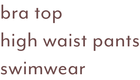 bra top high waist pants swimwear